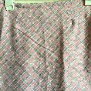Vintage Limited Too Pink and silver/ white Plaid Skirt NWT